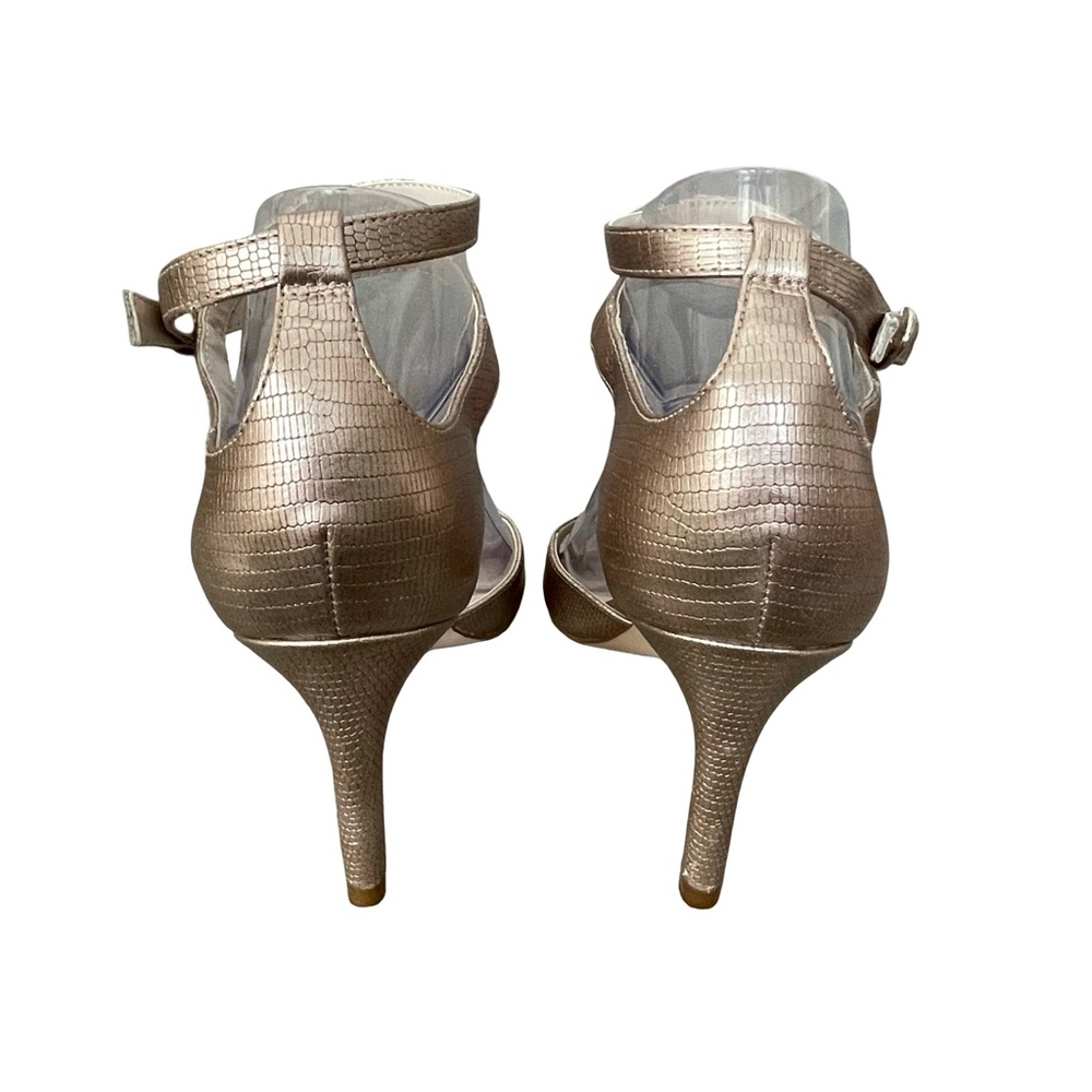 Alfani Galeah Ankle Strap Heels Gold Size 8 - Picture 6 of 9